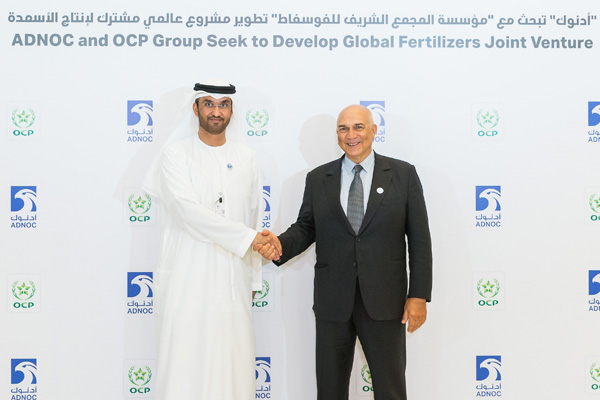 ADNOC et OCP renforcent leur partenariat et annoncent leur intention de créer une joint-venture de production d’engrais