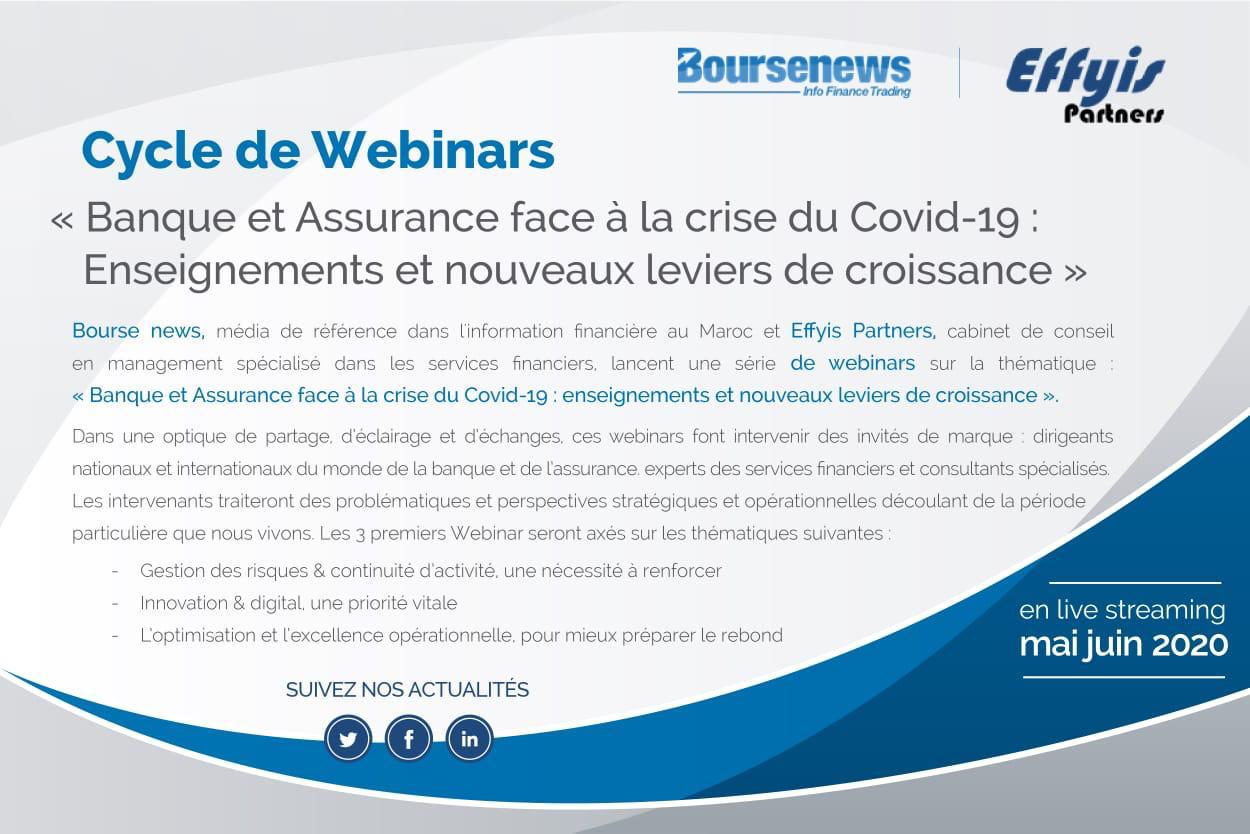 Banques & Assurances : EffyisPartners et Boursenews organisent sur série de webinars sur les impacts du Covid-19